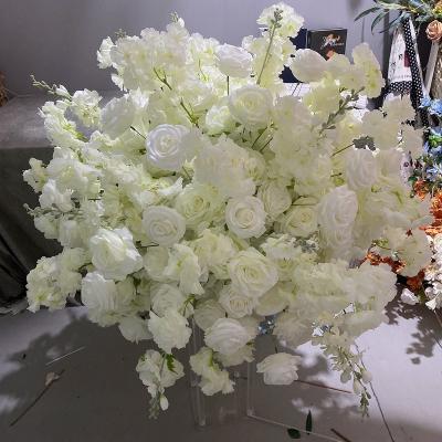 China Hand made wholesale ball flower wedding low price silk flower arrangements of artificial flowers for sale