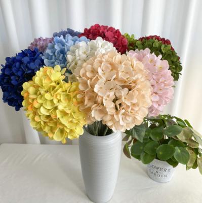 China Wholesale High Quality Silk Flower Artificial Hydrangea Single Flowers Comfortable And Simple To Wedding Home Decor for sale