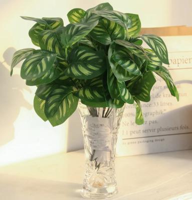 China Wholesale Environmentally Friendly Artificial Plant Calathea Leaves Artificial Bonsai Artificial Greenery Party Home Decoration for sale