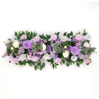 China Wedding Customized Artificial Hanging Flower Row Arch Flower Decoration For Home Wedding Stage Decoration for sale