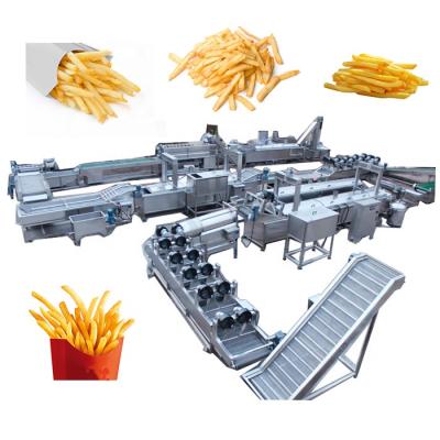 China Automatic French Fries Packaging Popping Potato Chips Processing Line Potato Chips Frying Machine for sale