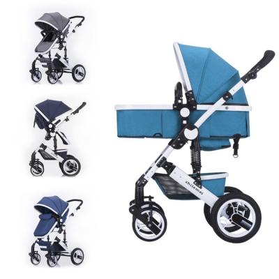 China Portable and Lightweight Carry Baby Factory Sale Various Design Aluminum Alloy Frame Lightweight 3 in 1 Baby Travel Stroller Pram for sale