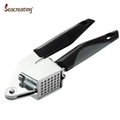 China Amazon Sustainable Hot Sale Chrome Plated Garlic Press Easy Kitchen Cleaning Tools for sale