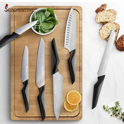 China Viable High Quality 5Cr15MoV Blade Stainless Steel Multifunctional Kitchen Knife Set For Kitchen for sale