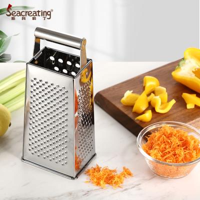 China Viable Portable Manual Food 4-Side Chopper Potato Cucumber Stainless Steel Vegetable Cleaver For Kitchen Accessories for sale