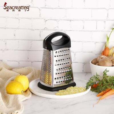 China Sustainable Amazon Hot Sale 4-Side Box Kitchen Food Cutting Stainless Steel Cheese Potato Vegetable Grater for sale