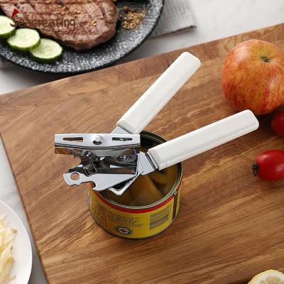 China Sustainable Professional Multifunctional Chrome Plated Can Opener With PP Handle Kitchen Tools for sale