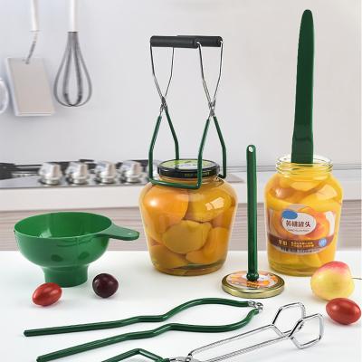 China Viable 6 Pieces Canning Kit Include Jar Lifter Canning Head Pliers Lid Jar Lifter Bubble Canning Snap Button for sale