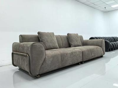 China 5 Seat L Shaped Woven Fabric Sectional Settee Removable Cushion for sale