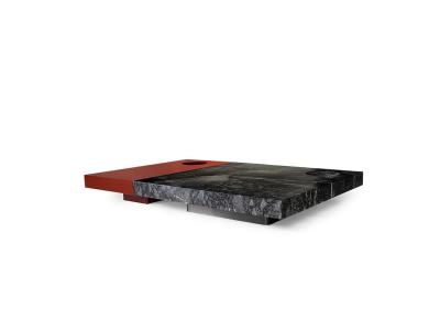 China Marble Wood And Metal Coffee Table Modern Minimalist For Home And Hotel for sale