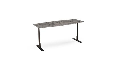 China Minimalist Modern Marble Topped Coffee Table With Wood Metal Base For Home Hotel for sale