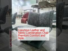 Luxurious Leather and Fabric Combination Chair Premium Comfort and Style