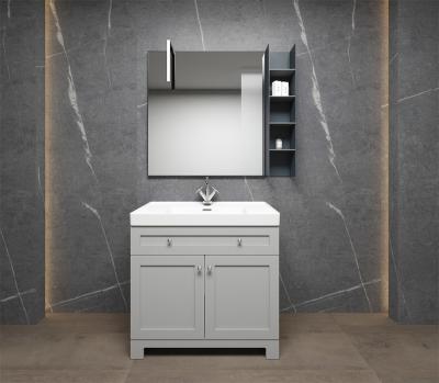 China Modern Design Modern Vanity Resin Floor Sink Sinks Bathroom Vanity Standing Storage Cabinet for sale