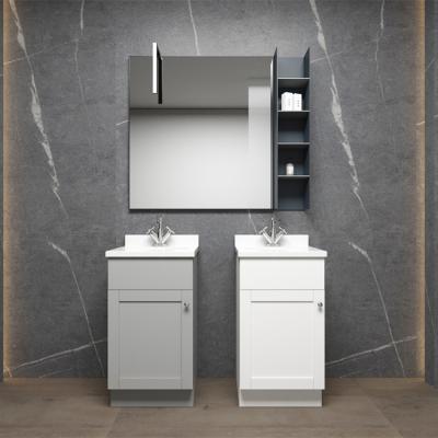 China New Design Resin Mirror Sink Optional Modern Floor Standing Bathroom Vanity Waterproof Cabinet Set for sale