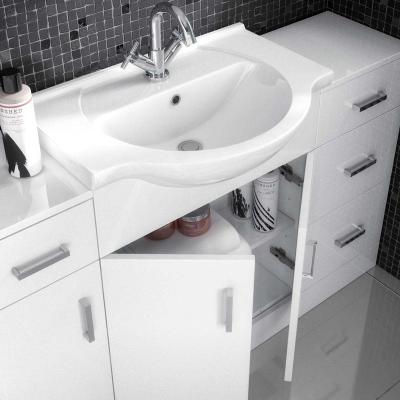 China Traditional Hot Sale White Resin Table Top Wash Basin Bathroom Cabinet Basin for sale