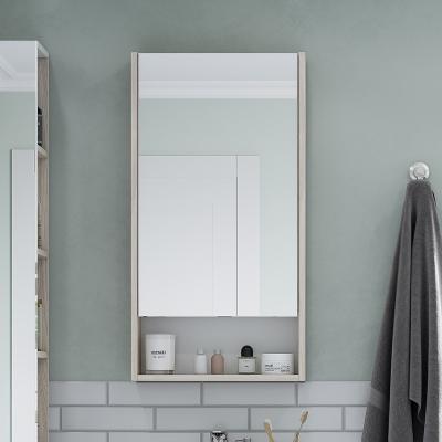 China New Design Modern Hot Selling Bathroom Mirror Cabinet Wooden Vanity With Single Sink for sale