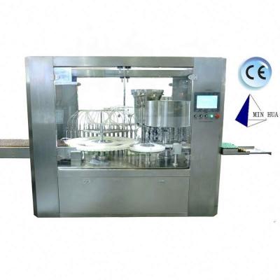 China Pharmaceutical semi-automatic pneumatic liquid filler, horizontal self-suction filling machine with one spout for sale