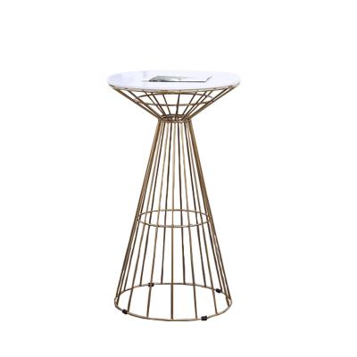 China 2020 hot sale modern metal wire design small round contemporary nordic metal mirror coffee table for living room for sale