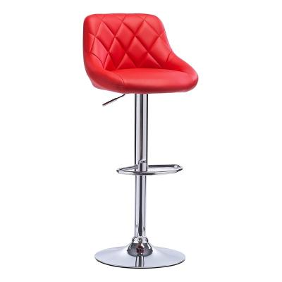 China Optional Colors Modern High Modern Bar Stools Swivel Lift PU Leather Bar Chairs With Stainless Steel Base for sale