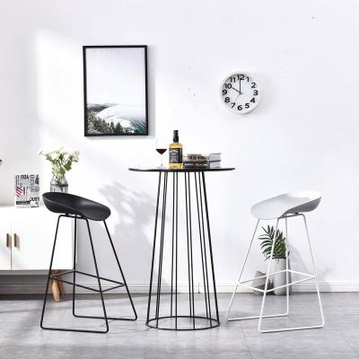 China Industrial living room furniture vintage metal high bar table stand coffee table bar table with metal legs for sale