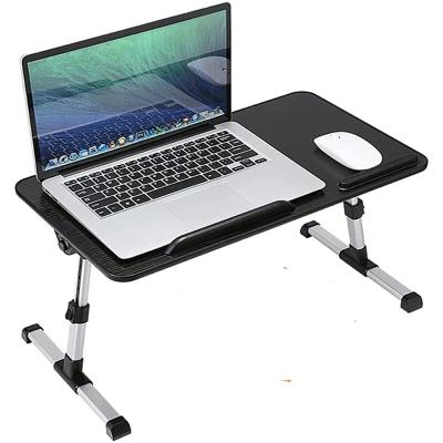 China Adjustable Fit Height (Height) Study Table Bench Foldable Laptop Stand Black Standing Table With Metal Legs for sale