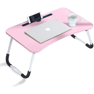 China Foldable Adjustable Laptop Bed Table Lap Desk Bed Tray Laptop Portable With Foldable Legs for sale