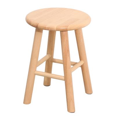 China (Height) Wooden Stool Adjustable Round Shape 4 Foot Natural Sturdy Chairs for sale