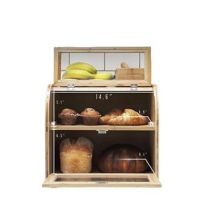 China / Good Quality Bread Baking Box New Kitchen Bread Box Vertical Storage Box for sale