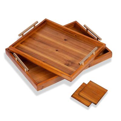 China Wooden Tray Serving Tray Wood Wooden try-11 from Tray For Food Superior Quality for sale