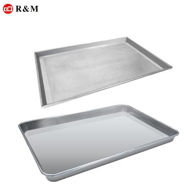 China Viable Kitchen Tray Set Metal Bakery Oven Flat Aluminum Baking Pans, Sandwich Bread Sets Large Bakeware Baking Pans for sale