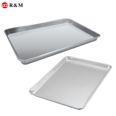 China Sustainable Bakery Shop Aluminum Nonstick Baking Tray Non Stick Nonstick Aluminum Baking Oven Tray Sizes For Baking Pans for sale