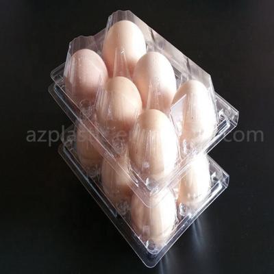 China Disposable Clear Clamshell 6 Holes Blister Packing Plastic Packaging Egg Disposable Egg Trays for sale