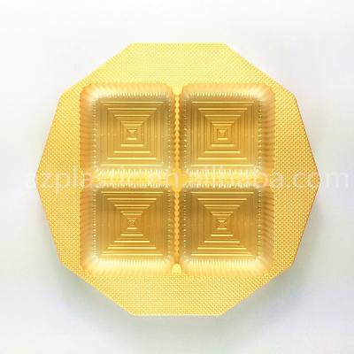 China Disposable Plastic Blister Compartment Insert Plastic Mooncake Tray for sale