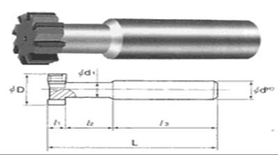 China KM Carbide Welding Blade T-slot Milling Cutter for sale