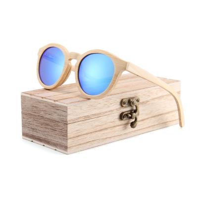 China 2020 newest fashion sunglasses classic round handcrafted bamboo sunglasses wood sunglasses wholesale in China 2020 for sale