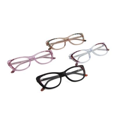 China 2021 Famous Brands Transparent Vintage Glass Frame Acetate Optical Frames Vintage Glass Frame Japan for sale