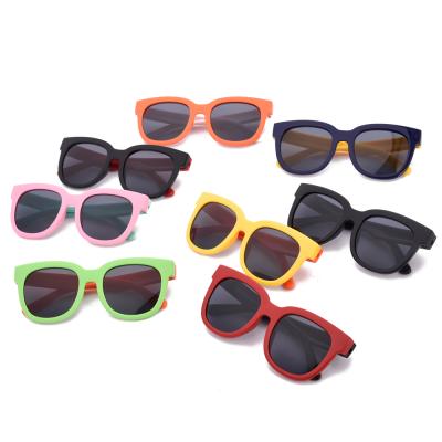 China Pink High End Frame Fashion Sunglasses Quality Safe Silicone Polarized Flexible Glass Kids Sunglasses Children for sale