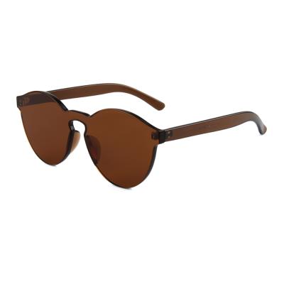 China Fashion Sunglasses Fashion No Brand Wholesale Cheap One Piece Vintage Round PC Fashion Sunglasses for sale