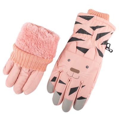 China 12 Colors Outdoor Waterproof\Warm\Breathable\Comfortable Children Ski Mittens Climbing Mittens Winter Thickening Hiking Warm Mittens Waterproof Non-slip for sale