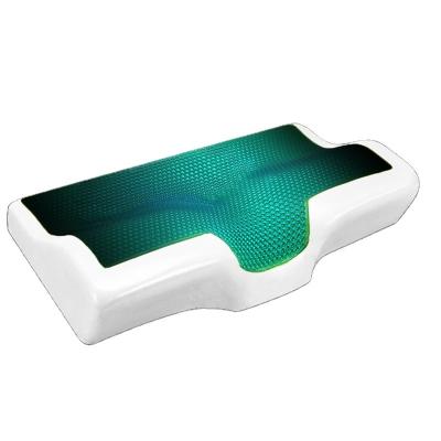 China New Design Inflatable Neck Protect Contour Memory Foam Pillow Gel Cooling Pillow SKH007 for sale