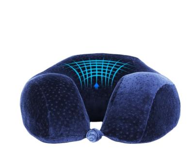 China Soft Memory Velvet Cover Travel Neck Pillow With Memory Foam Neck Pillow Support Aircraft New Slow Bound Head Pillow YSDN0032 for sale