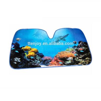 China Silver Coated Logo Printed Promotional Car Sun Visor Covers for sale