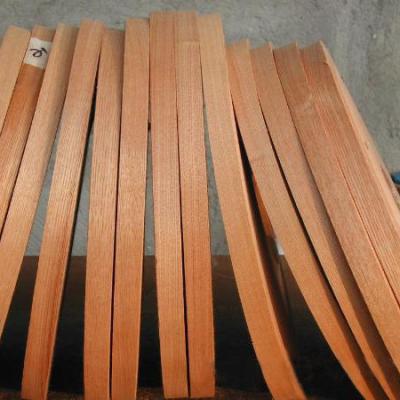 China Other 1mm 2mm and 3mm Natrual Sliced ​​Cut American Cherry Edgebanding Wood Veneer Dark Edging Roll Band for sale