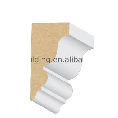 China Modern Primed Solid Wood Corner Ceiling Crown Molding for sale