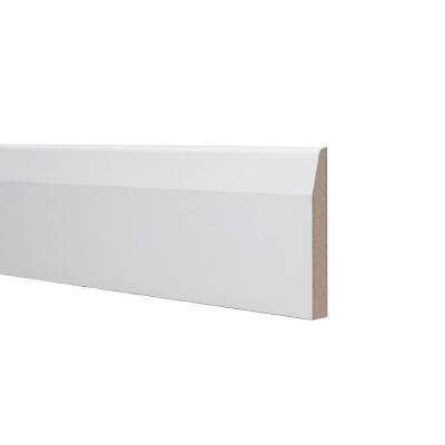 China Modern White Coated Pre-primed Cheap MDF PINE S4S Baseboard Skirting Molding For Home Decor for sale