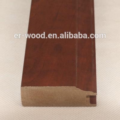 China Various Cabinet PVC Wrapped E0 E1 MDF Panel Molding For Kitchen Cabinet And Wardrobe Door Frame MDF Molding E&R Wood Matte Red NC; GUA for sale