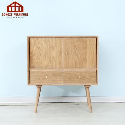 China Solid Wood Modern Nordic Style Display Cabinet Drawer Chest Household Furniture for sale