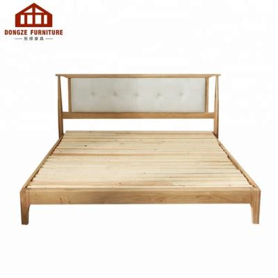 China Oak Wood Bedroom Furniture Singlesolid Solid Wood Plank Wooden Bed for sale