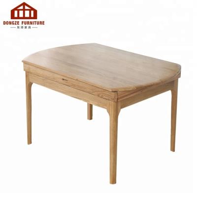 China Dining Table Furniture Solid Wood Expanding Kitchen Folding Wooden Round Table Home Used for sale