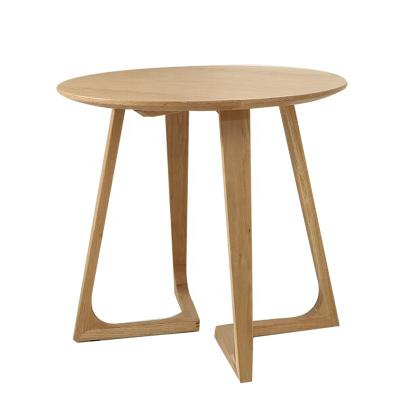 China Concise modern wooden round table online solid wood furniture store small for sale